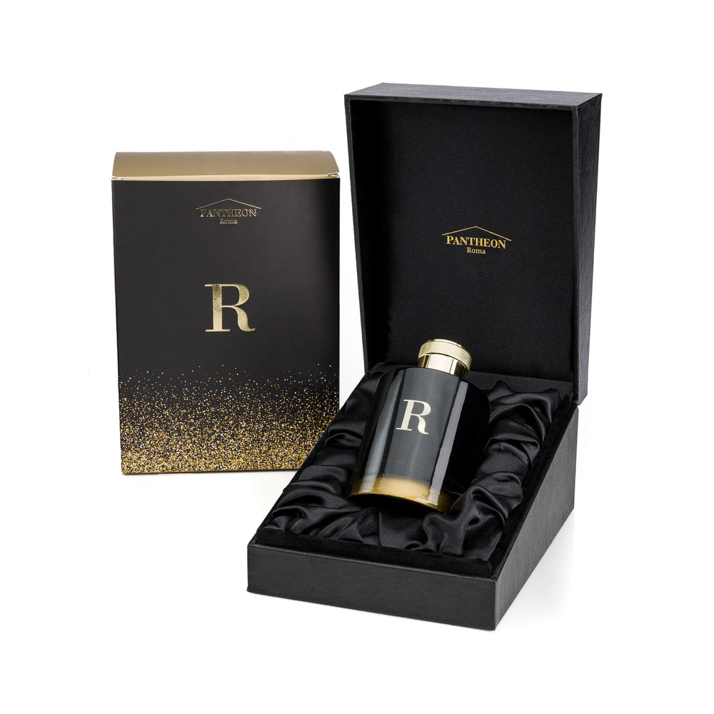 Pantheon Roma R Extrait de Parfum bottle in open presentation box