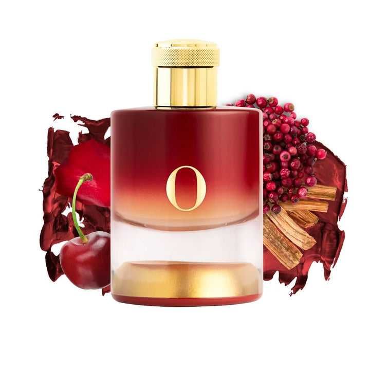 Pantheon Roma O bottle with rose champagne, black cherry and sandalwood notes