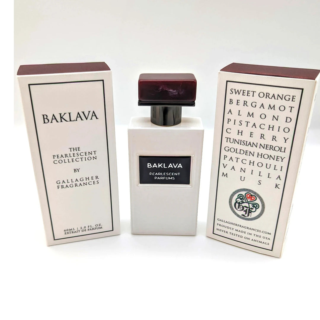 Gallagher BAKLAVA 60ml Extrait de Parfum - side angle with packaging