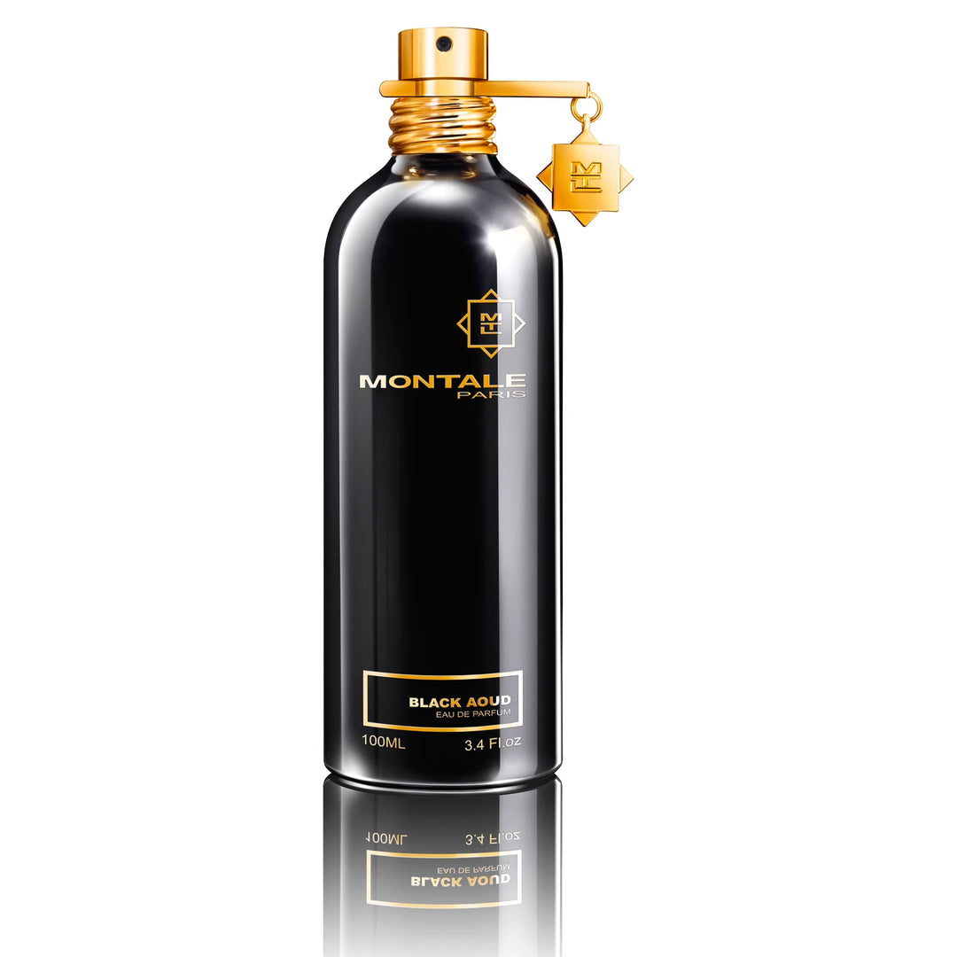 Montale Black Aoud 100ml Eau de Parfum - metallic cylindrical bottle