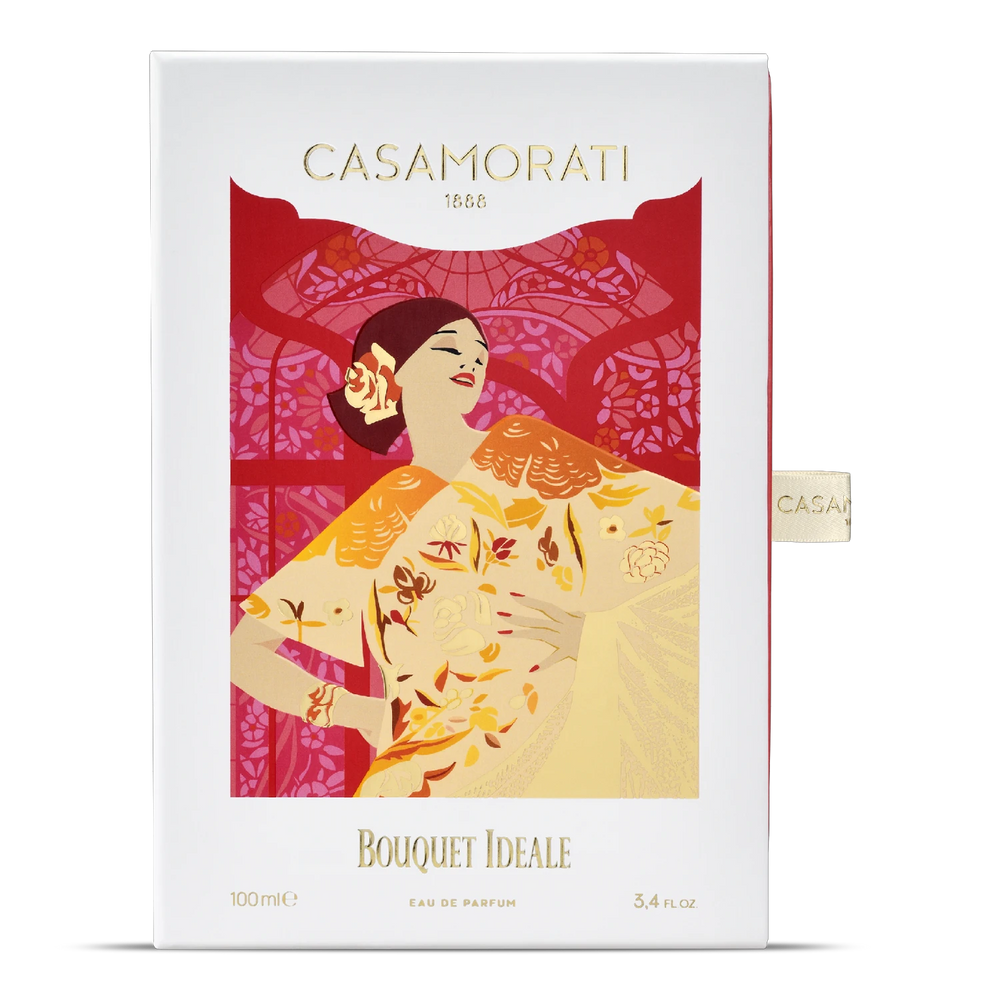 Casamorati Bouquet Ideale Eau de Parfum - side angle with packaging