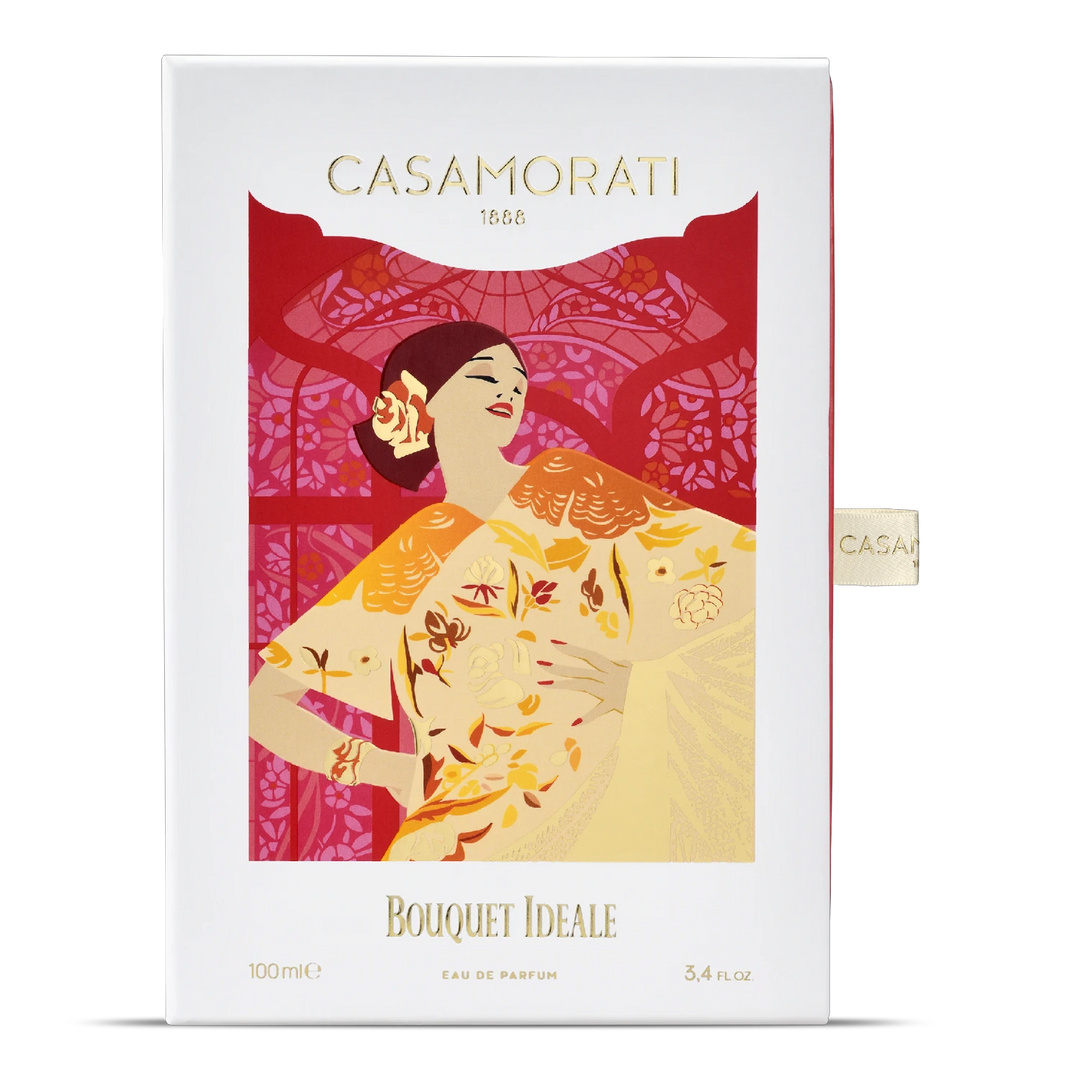 Casamorati Bouquet Ideale Eau de Parfum - side angle with packaging