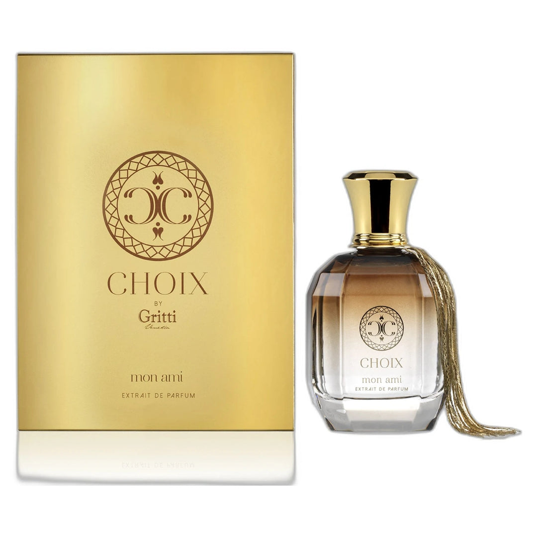 Choix Mon Ami 100ml Extrait de Parfum - side angle with packaging