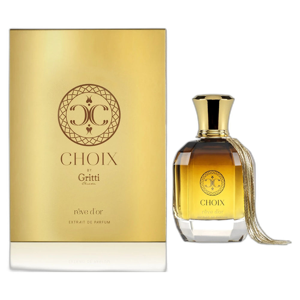 Choix Reve d'Or 100ml Extrait de Parfum - side angle with packaging