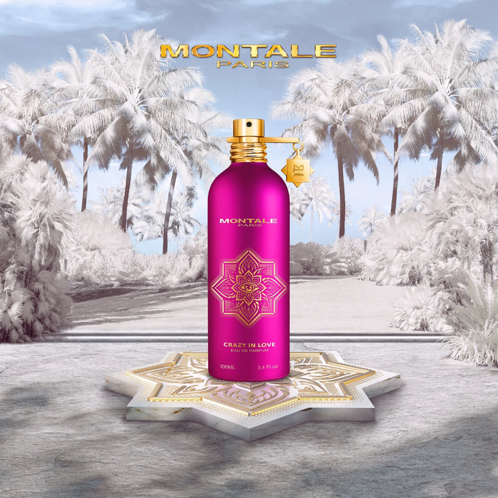 Montale Crazy in Love 100ml Eau de Parfum - side angle with packaging