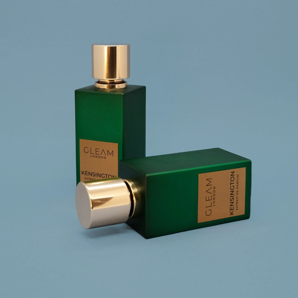 Gleam Kensington 50ml Extrait de Parfum - side angle with packaging