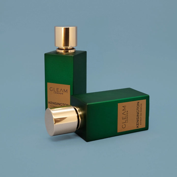 Gleam Kensington 50ml Extrait de Parfum - side angle with packaging