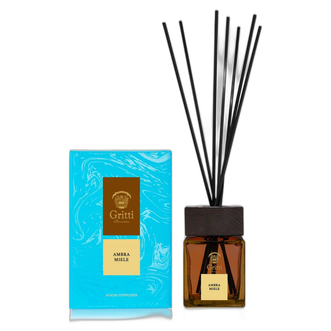 Gritti Ambra Miele 250ml Home Diffuser - Italian glass flacon