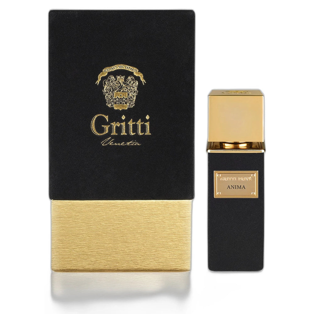 Gritti Anima 100ml Extrait de Parfum - side angle with packaging