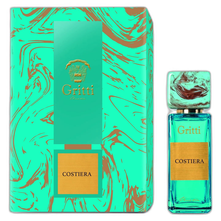 Gritti Costiera 100ml Eau de Parfum - side angle with packaging