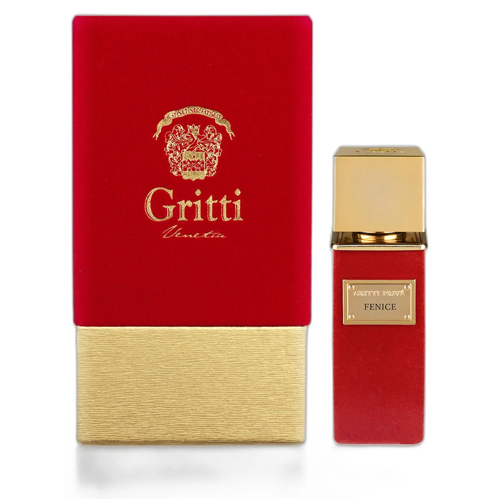 Gritti Fenice 100ml Extrait de Parfum - side angle with packaging