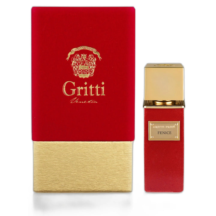 Gritti Fenice 100ml Extrait de Parfum - side angle with packaging
