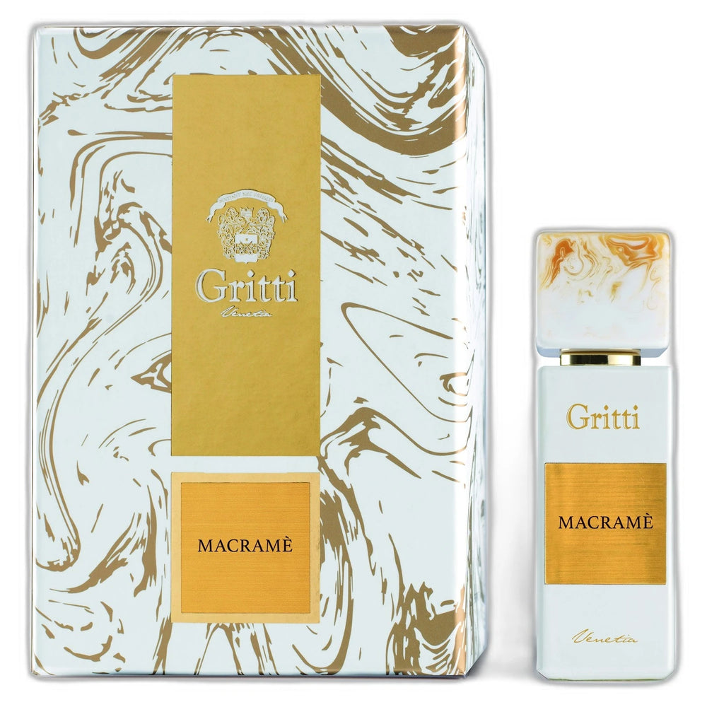 Gritti Macrame' 100ml Eau de Parfum - side angle with packaging