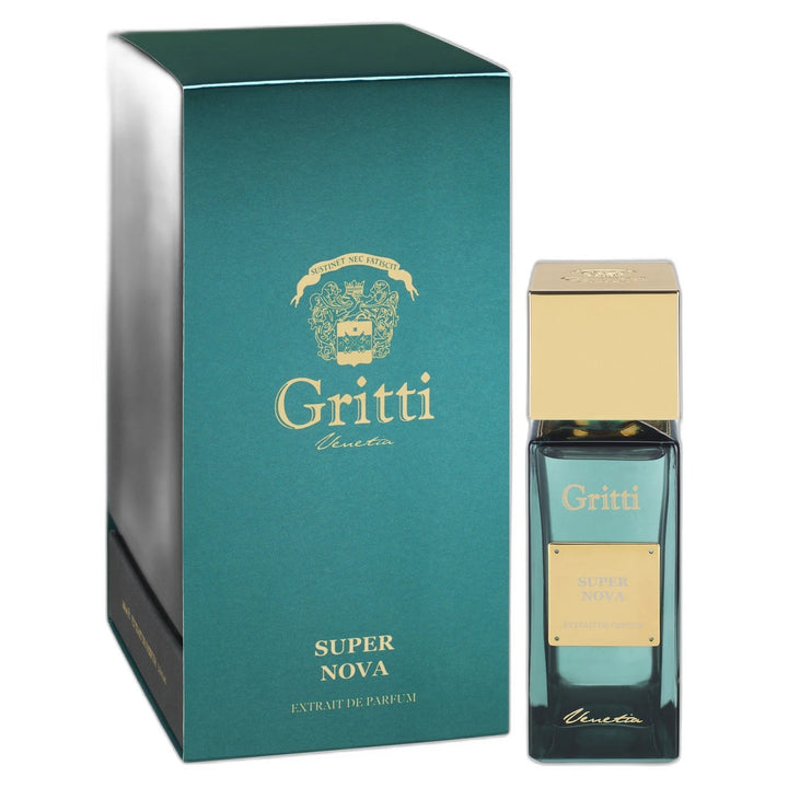 Gritti Super Nova 100ml Extrait de Parfum - side angle with packaging