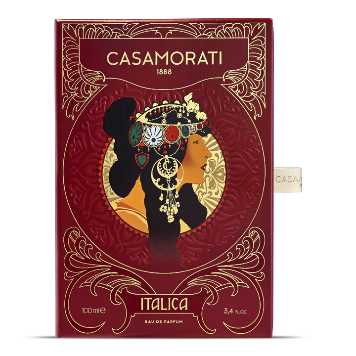 Casamorati Italica Eau de Parfum - side angle with packaging