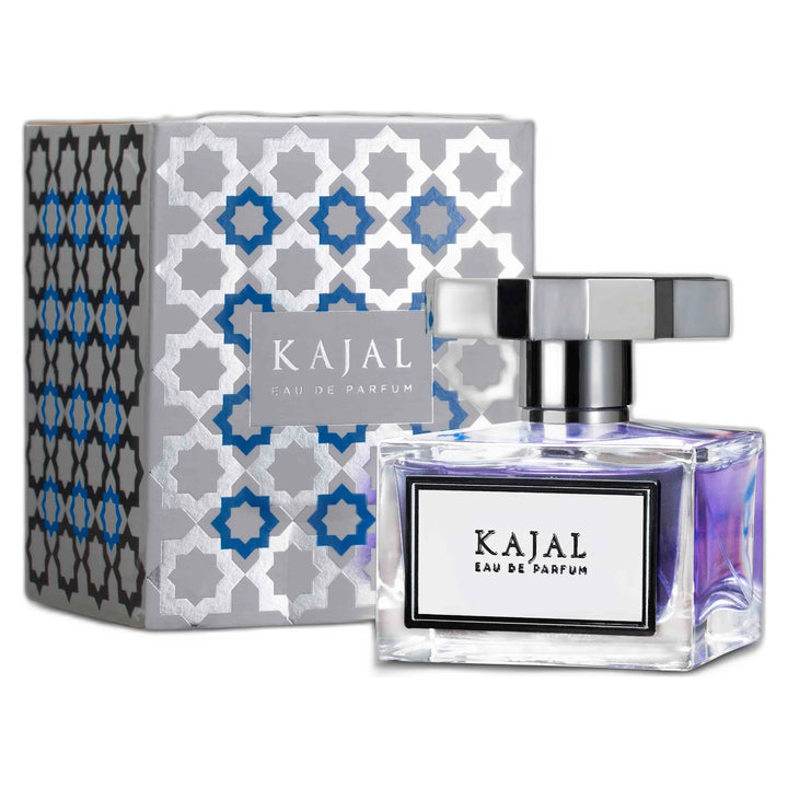 Kajal 100ml Eau de Parfum - side angle with packaging