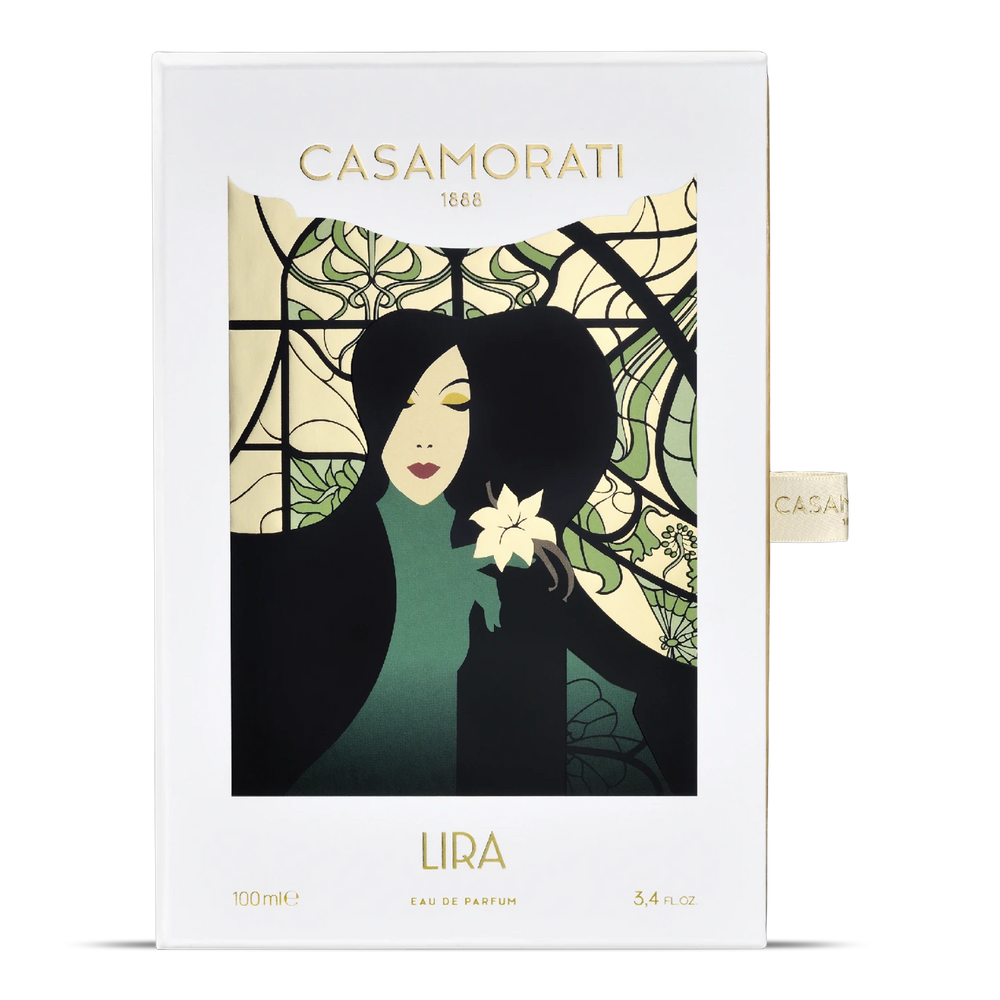 Casamorati Lira Eau de Parfum - side angle with packaging