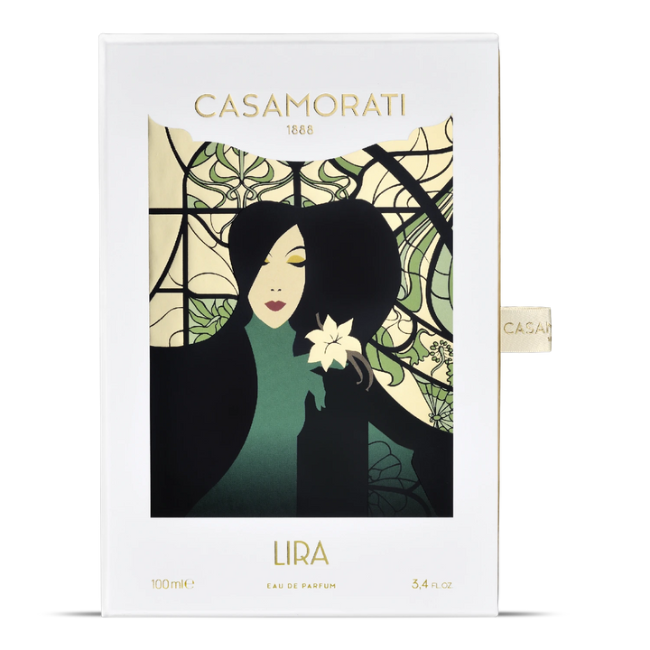 Casamorati Lira Eau de Parfum - side angle with packaging