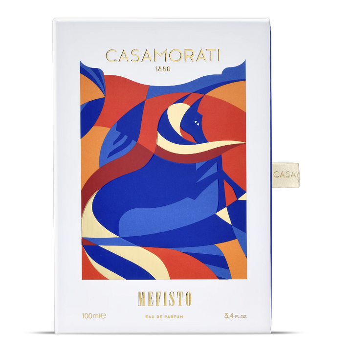 Casamorati Mefisto Eau de Parfum - side angle with packaging
