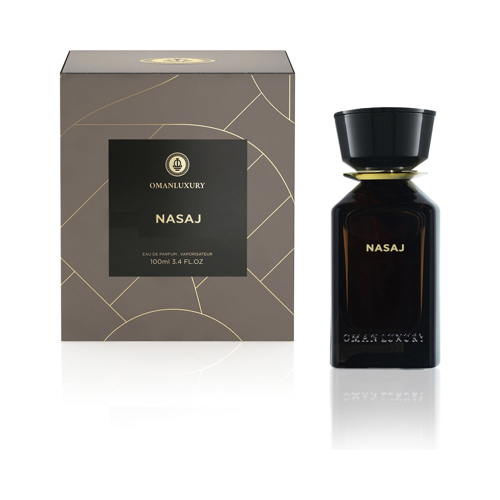 Oman Luxury Nasaj Eau de Parfum 100ml bottle with presentation box