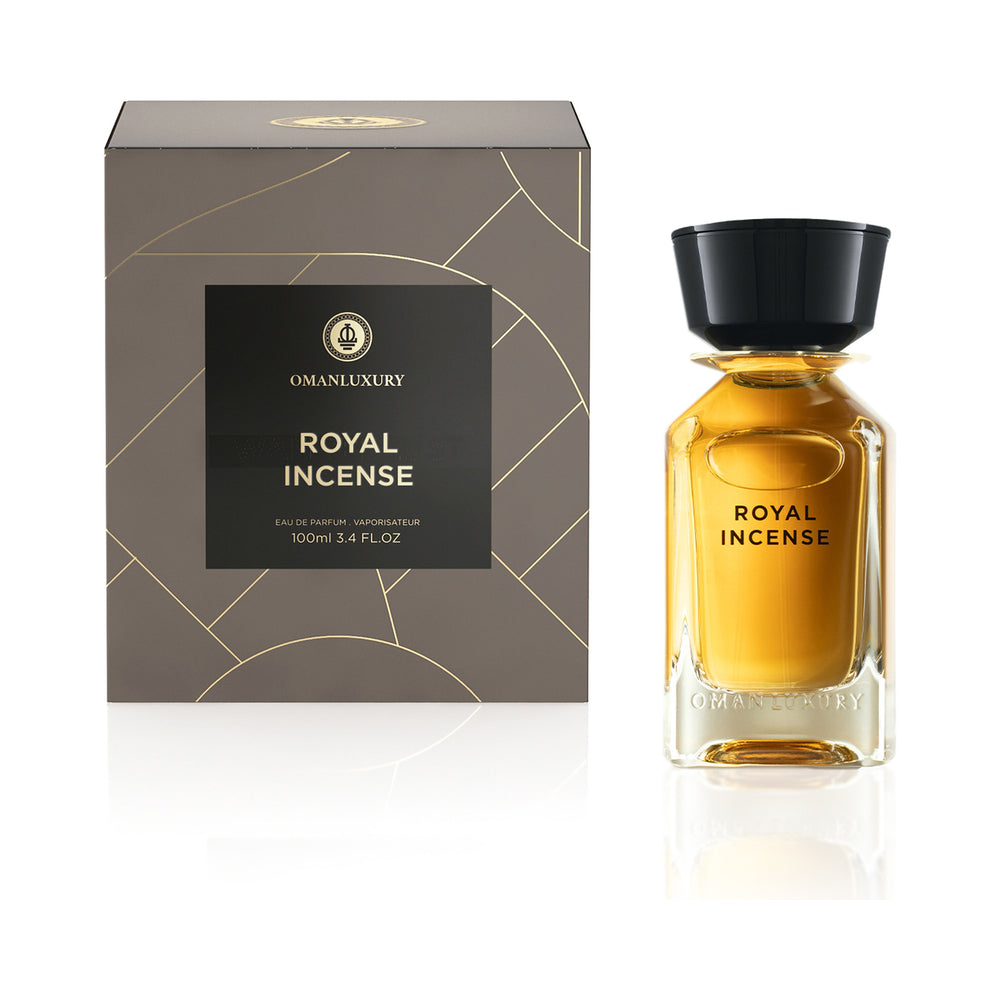 Oman Luxury Royal Incense Eau de Parfum 100ml bottle with presentation box