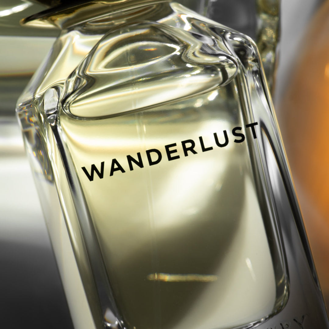 Oman Luxury Wanderlust Eau de Parfum bottle macro detail of the engraved name