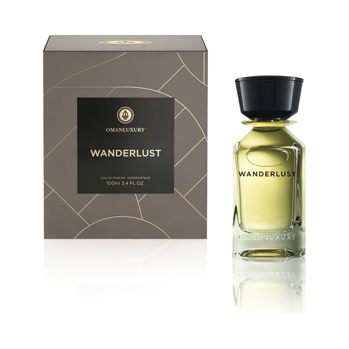 Oman Luxury Wanderlust Eau de Parfum 100ml bottle with presentation box