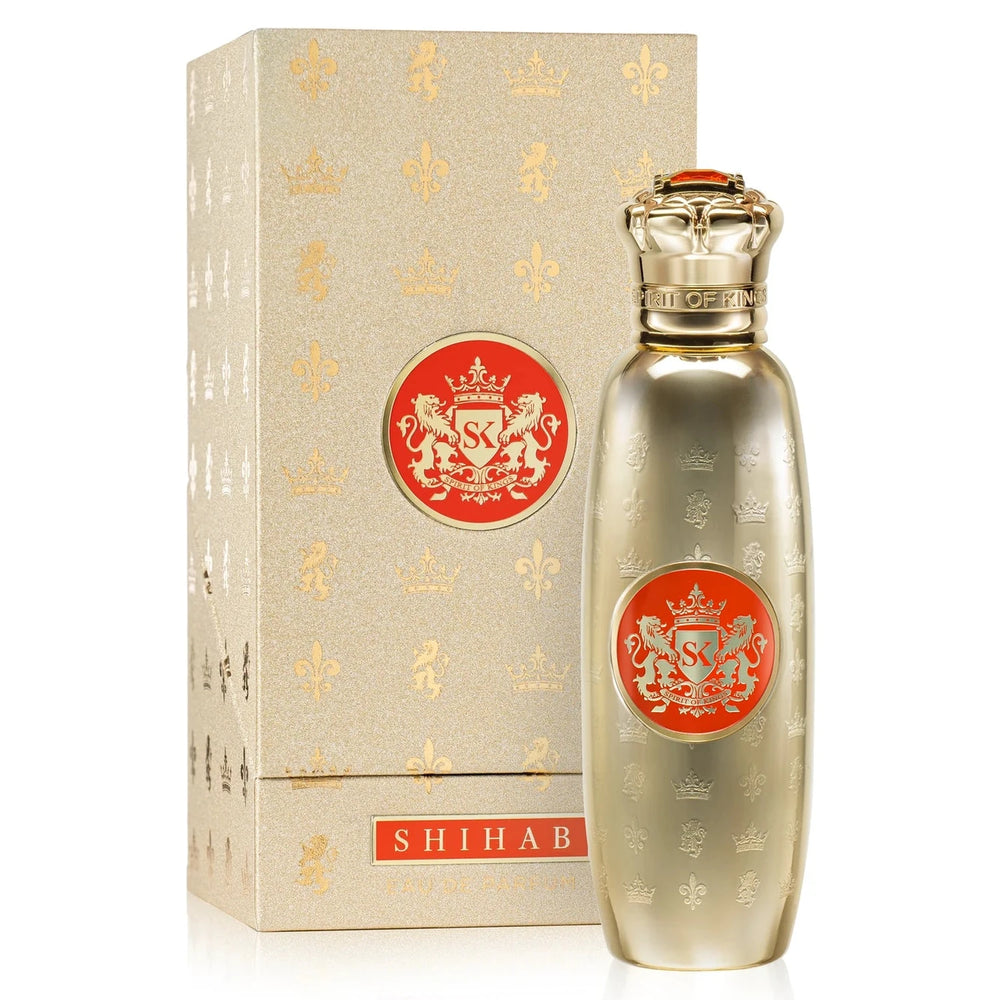 Spirit of Kings Shihab 100ml Eau de Parfum - side angle with packaging