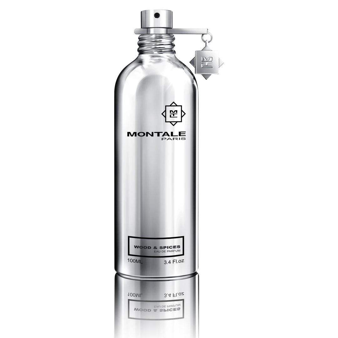 Montale Woods & Spices 100ml Eau de Parfum - metallic cylindrical bottle